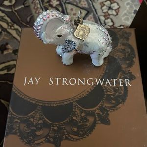 Jay Strongwater elephant ornament. In its box.